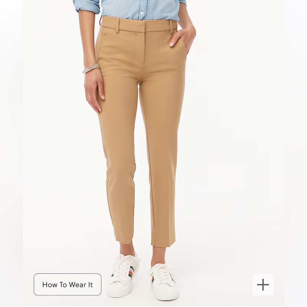 J Crew Factory NWT Ruby Crop tan pants Size 12.